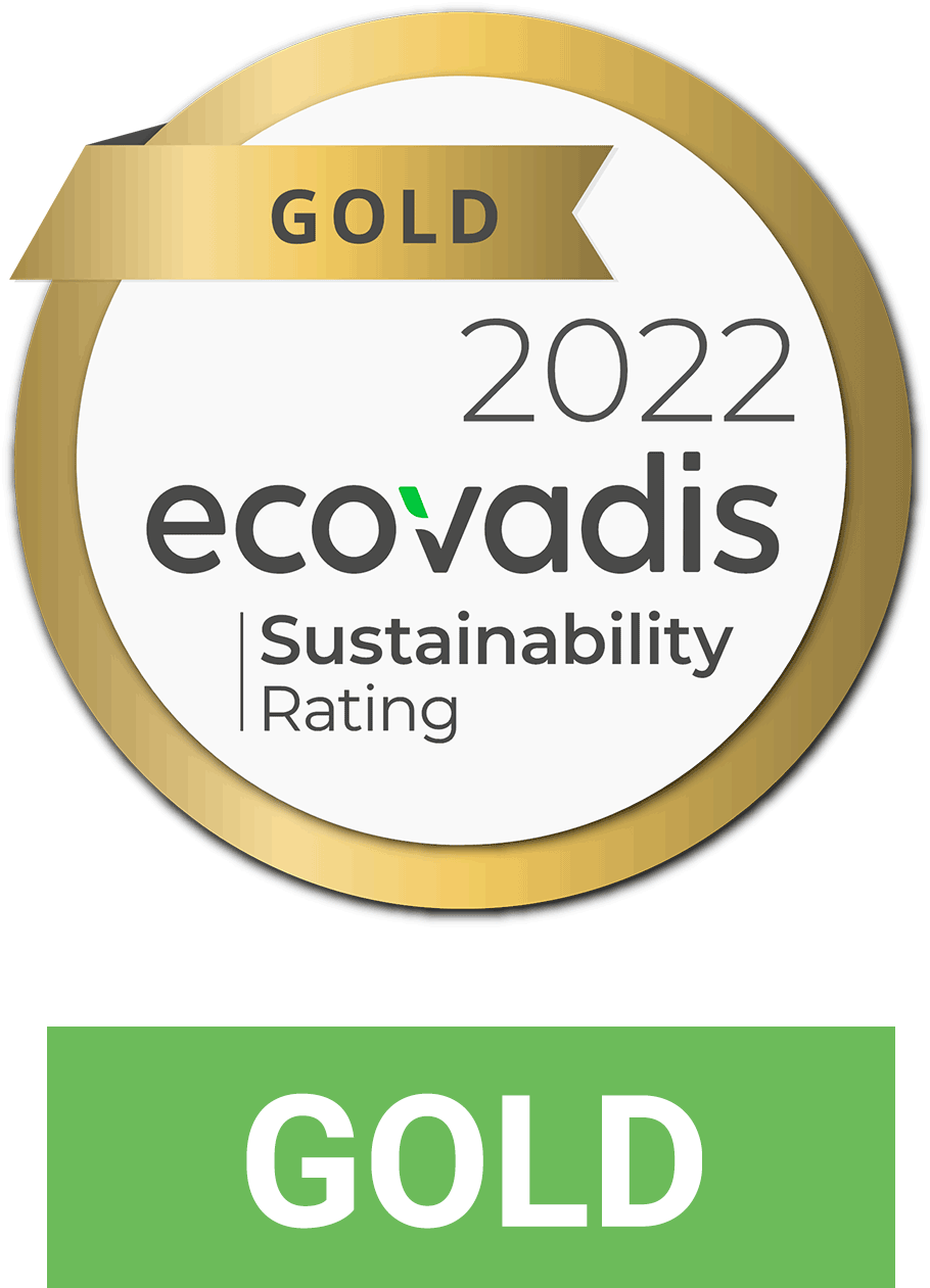 EcoVadis Sustainability Rating 2022 gold