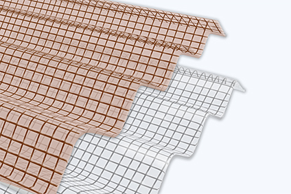 PVC Corrugated Sheet with Glass Fabric Net